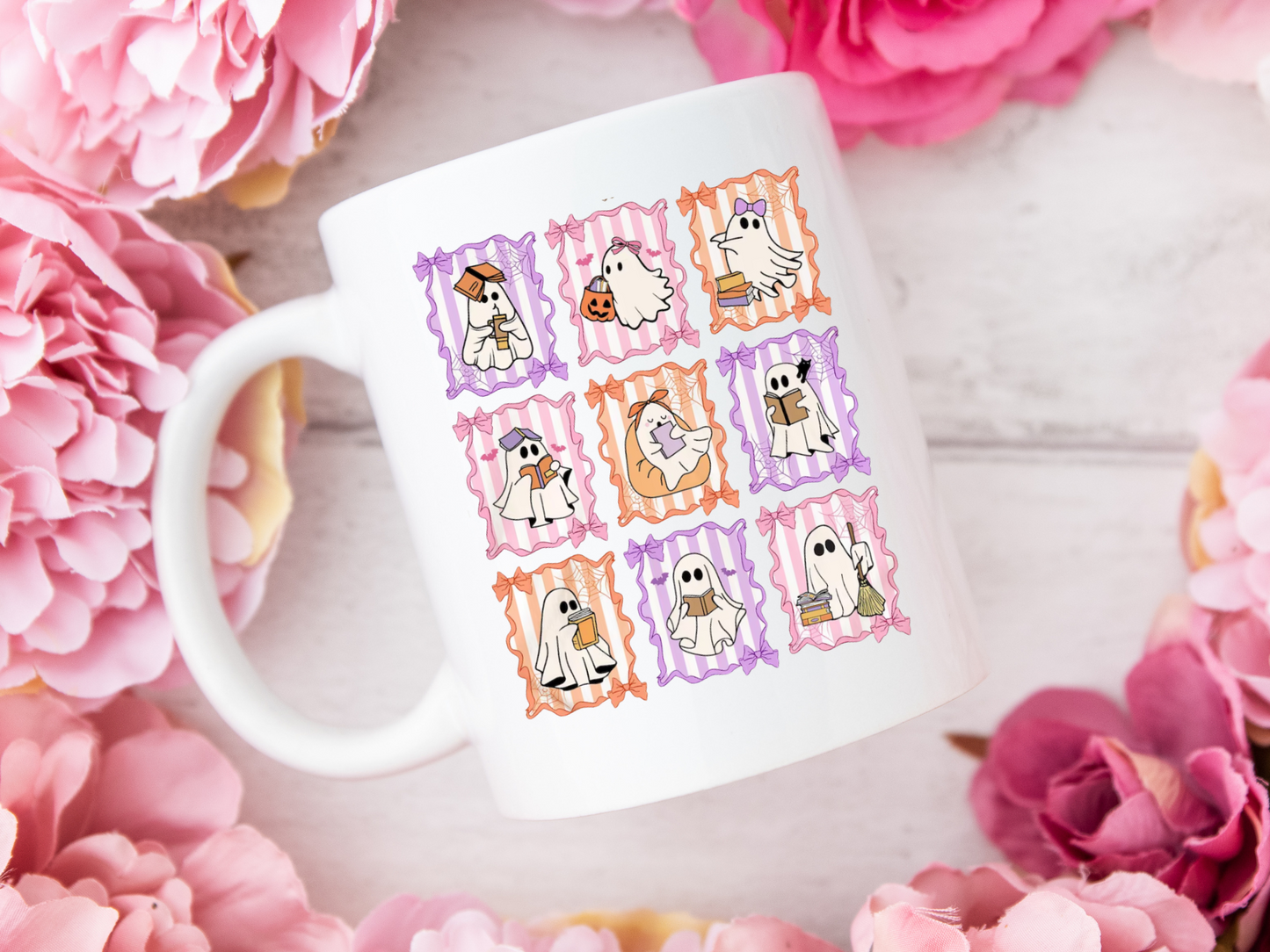 Bookish Ghostys Retro Tasse