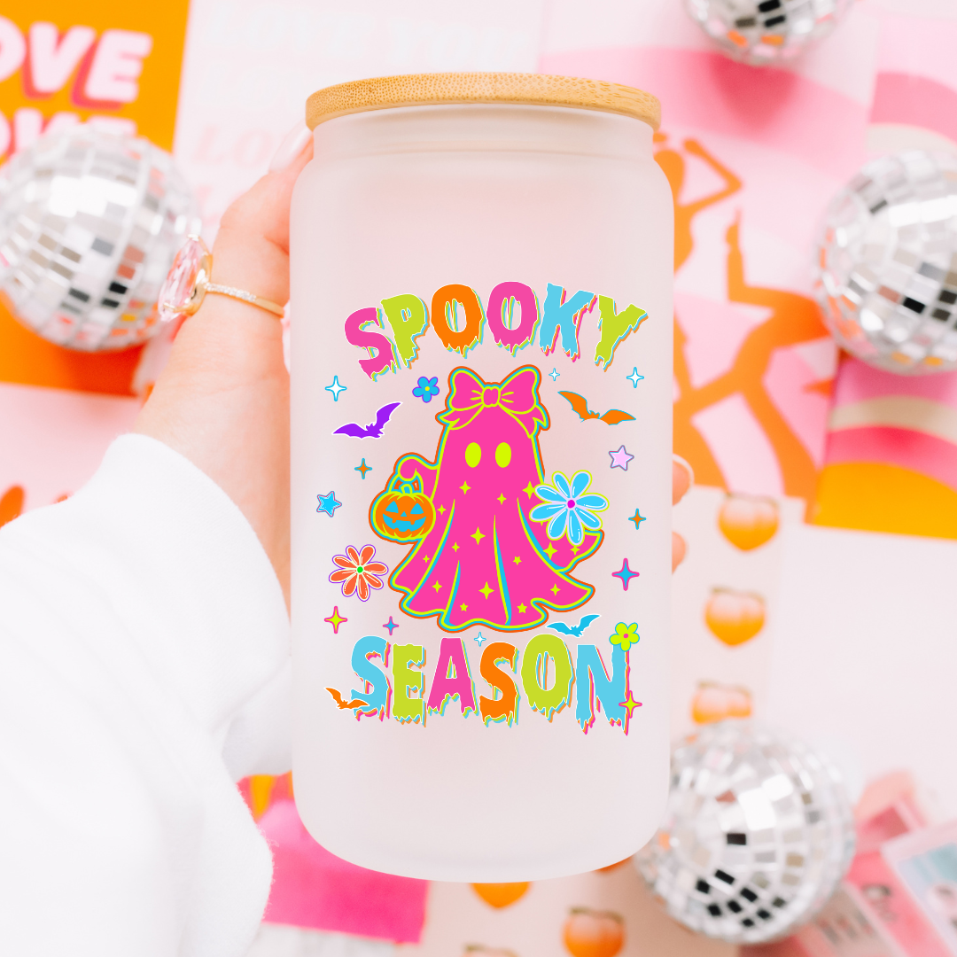 Spooky Season Neon Glas