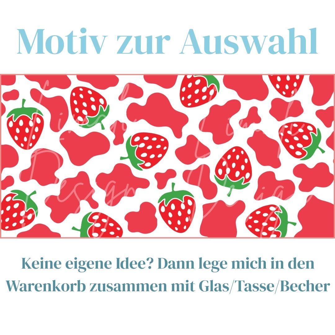 Erdbeer Kuh Motiv