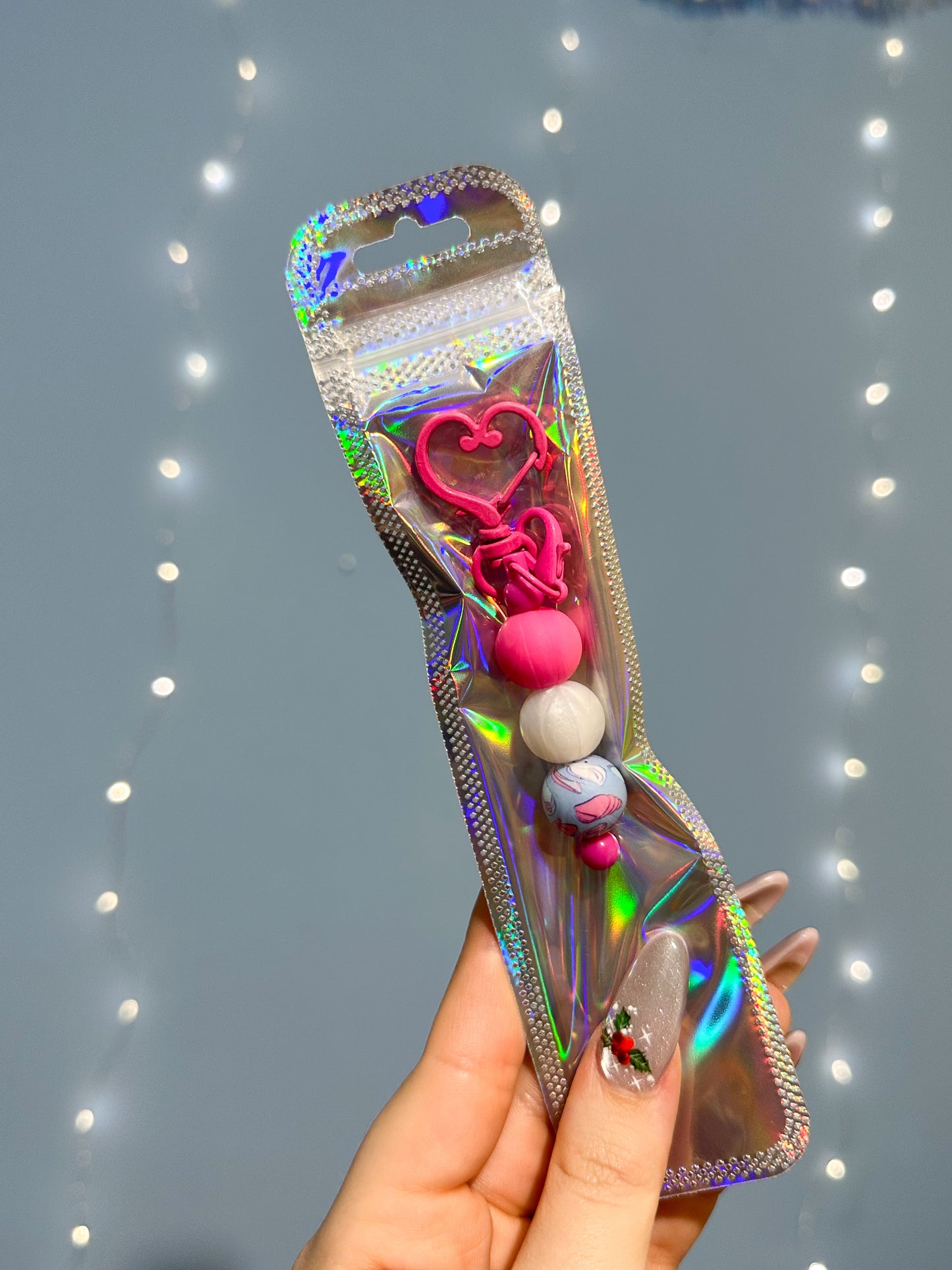 Pinker Schlüsselanhänger
