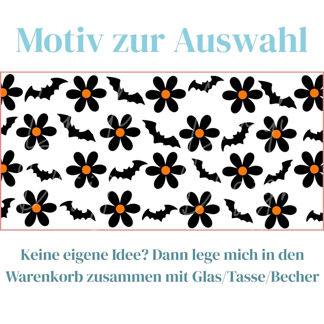 Blumen Fledermäuse Motiv
