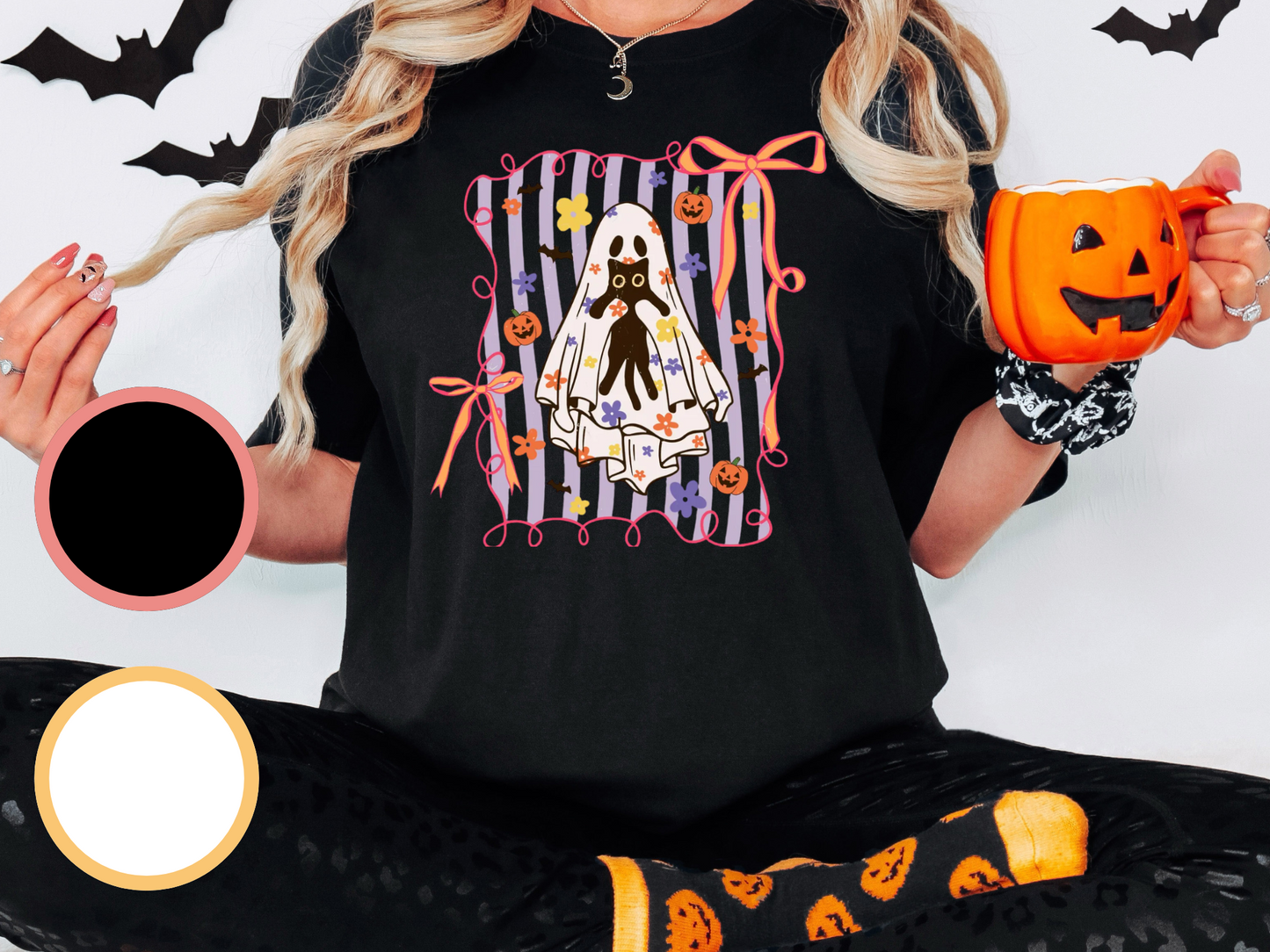 Ghosty and Cat Retro - verschiedene Farben