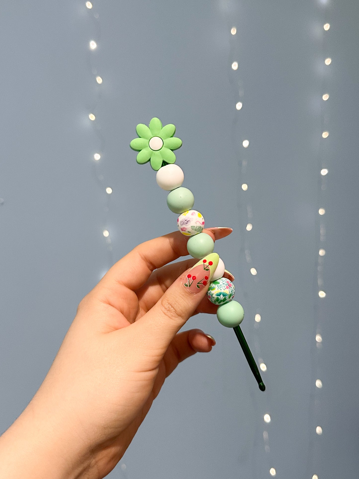 Häkelnadel 4mm Blume Mint