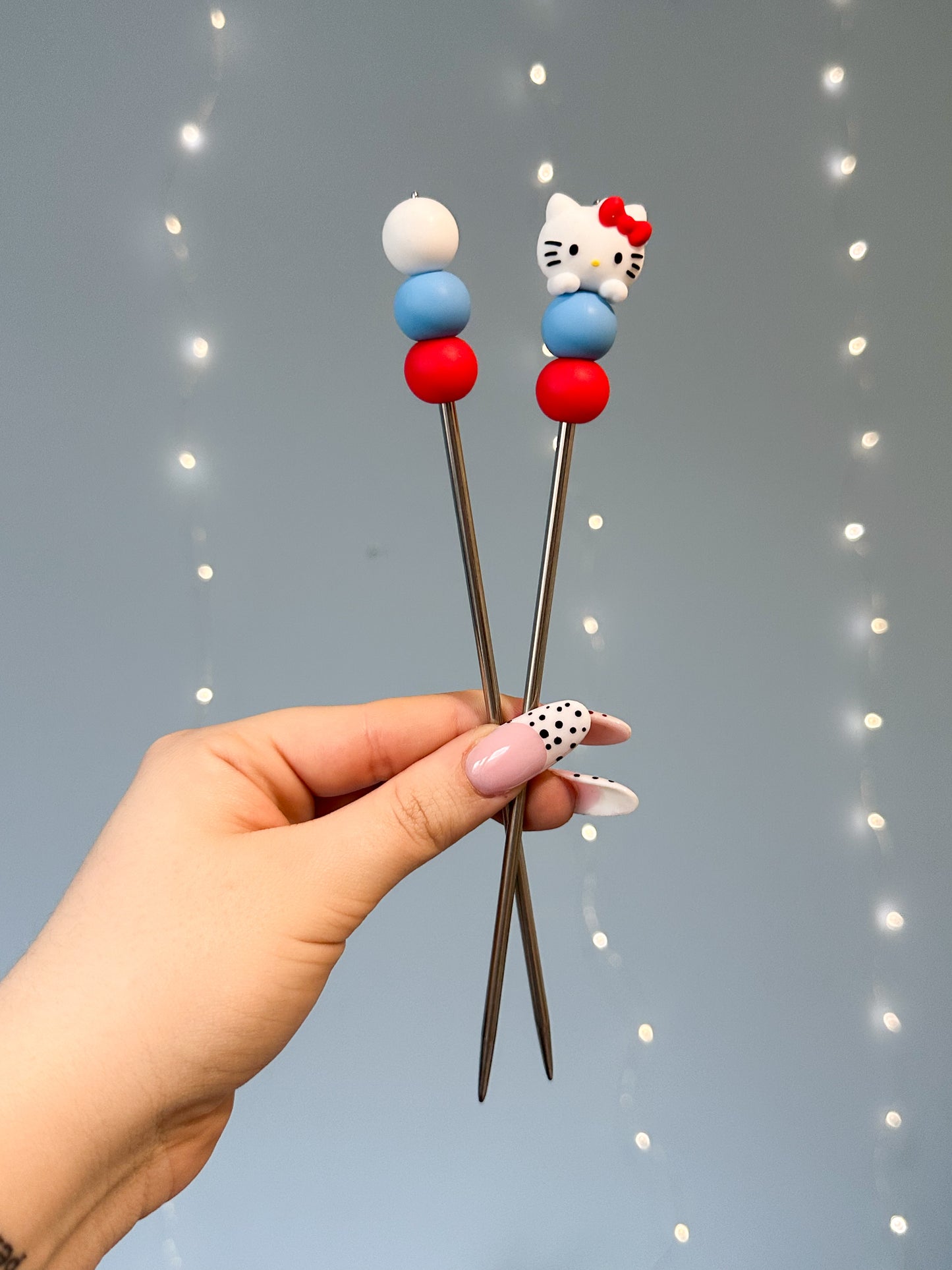 Hello Kitty - Stricknadeln/Amigurumi Sticks