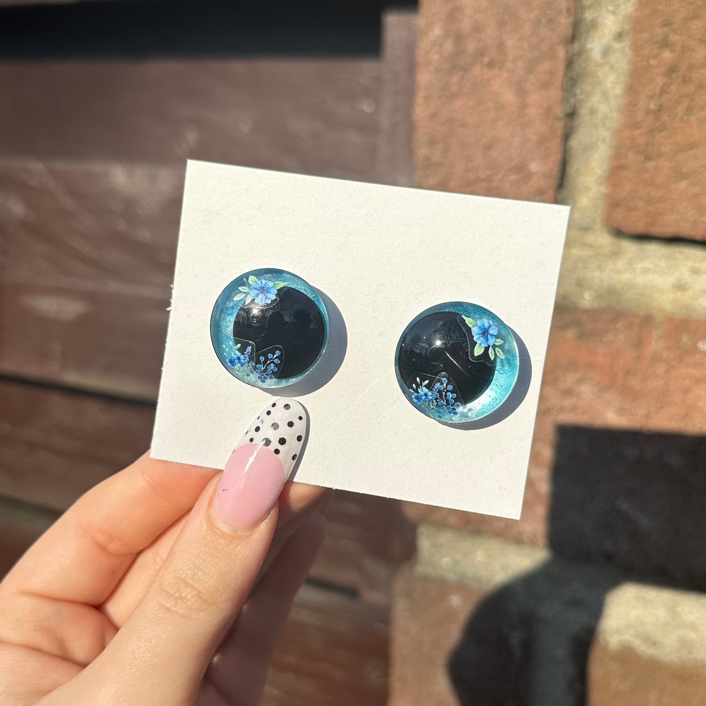 Blue Flower Sicherheitsaugen 25mm