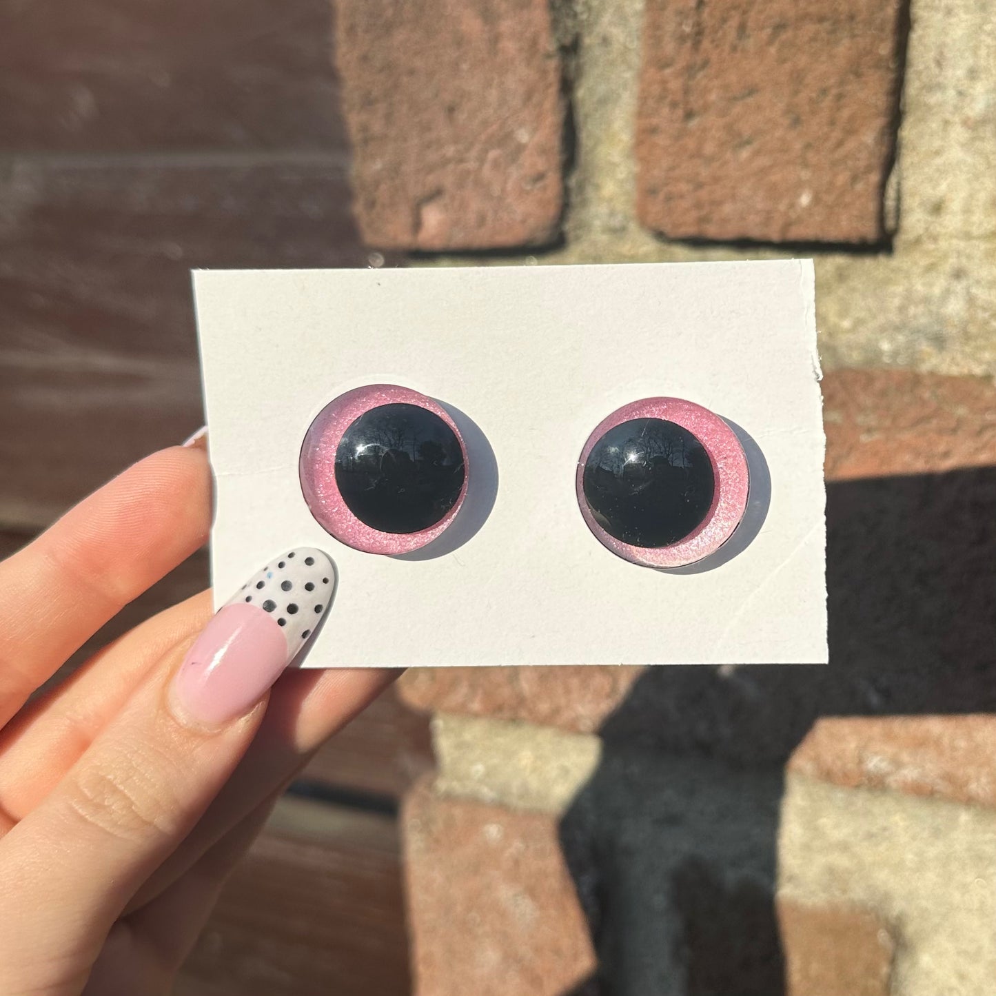 Rosa Sicherheitsaugen 25mm