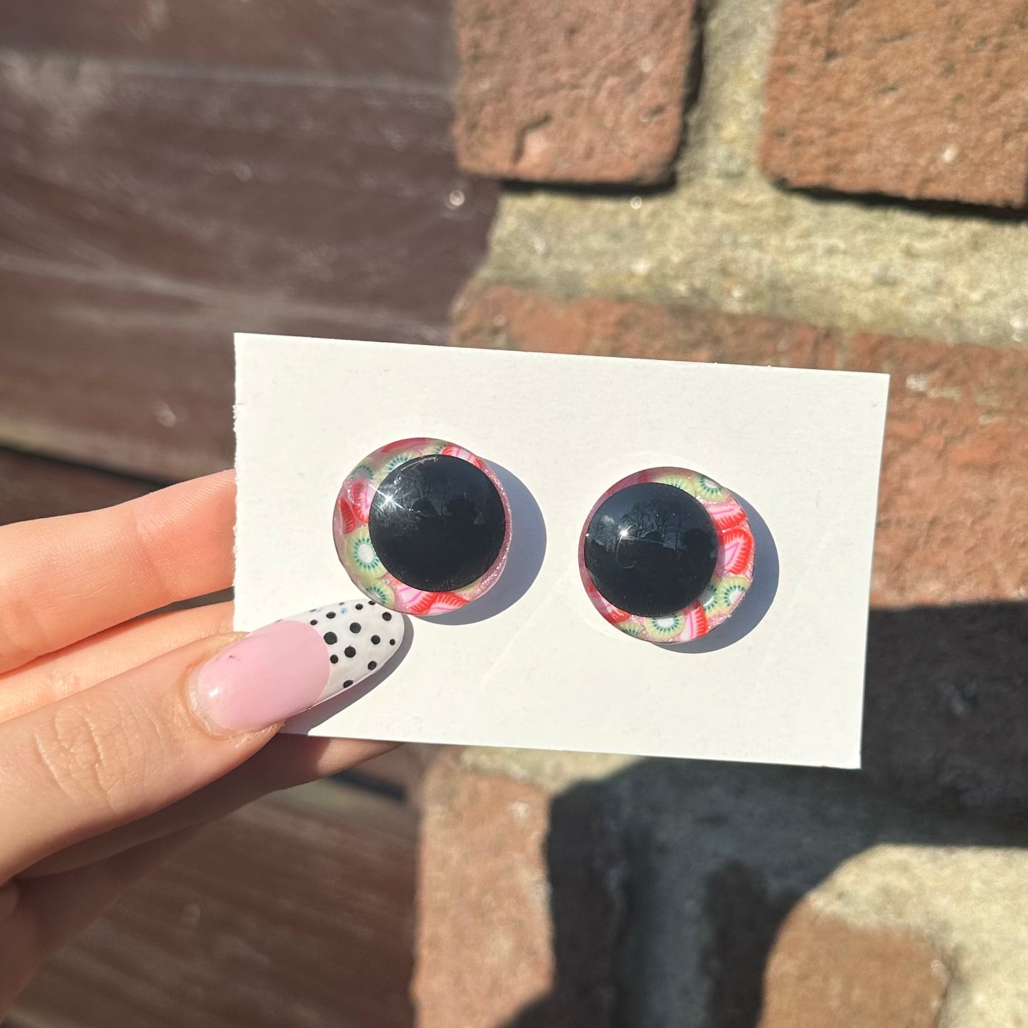 Kiwi Erdbeer Sicherheitsaugen 25mm