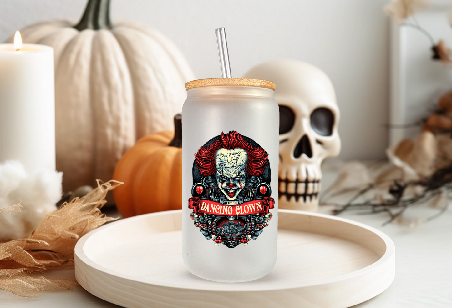 Horror Clown Glas