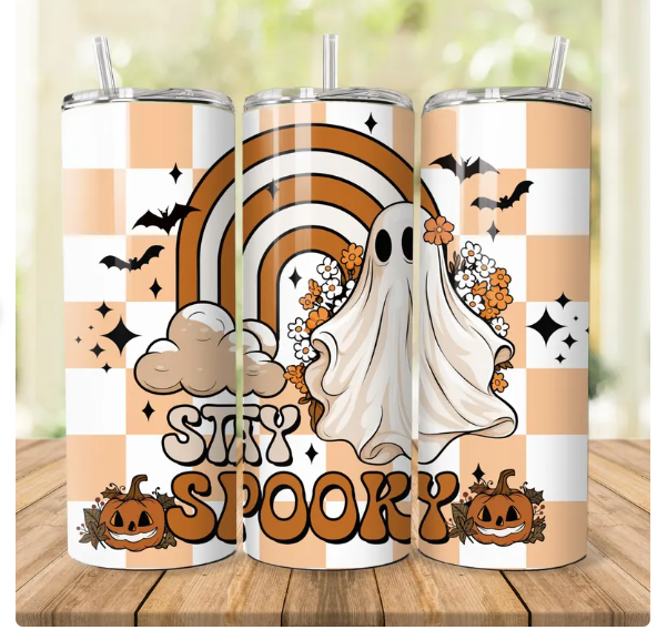 Retro beige Ghost Tumbler