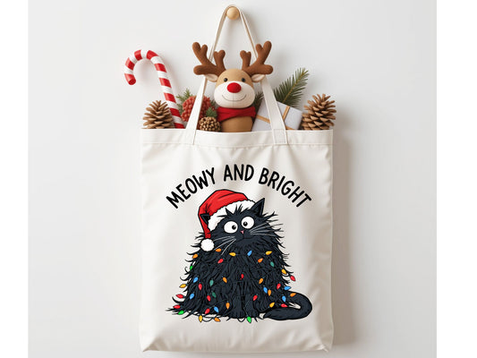 Meowy and bright Tote Bag