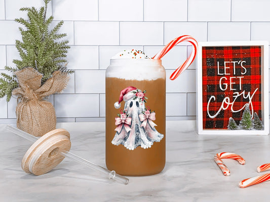 Christmas Boho Ghosty Glas