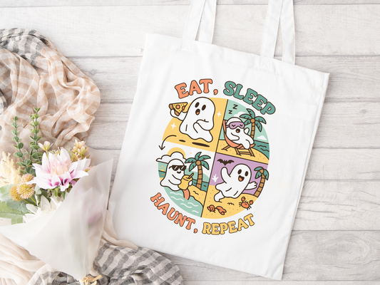 Eat, Sleep, Haunt, Repeat Tote Bag