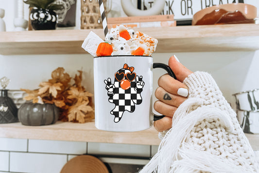 Checkered Ghosty Tasse