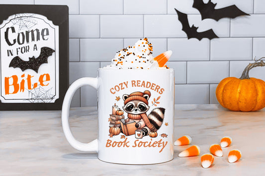 Cozy readers Book Society Tasse