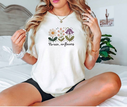 No Rain no Flowers - bis 5 XL - verschiedene Farben