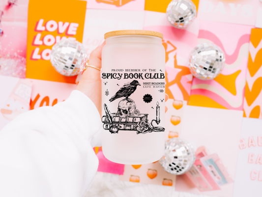 Spicy Book Club Glas