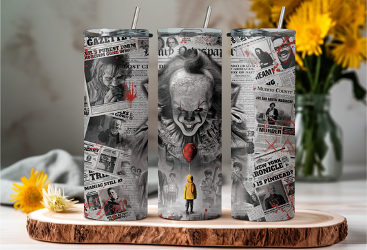 Clown Newspaper Tumbler