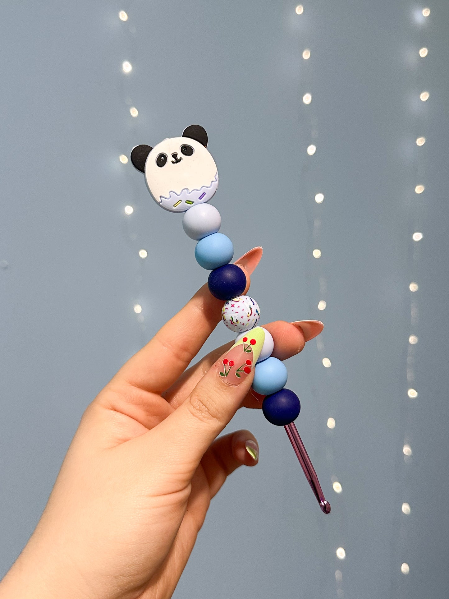 Häkelnadel 4,5mm Panda Blau