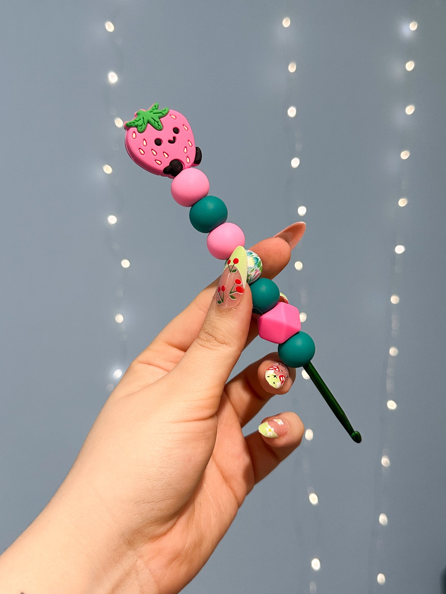 Häkelnadel 4mm Erdbeere Rosa