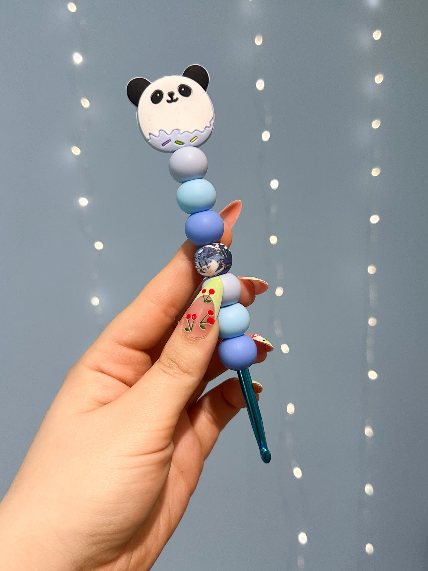 Häkelnadel 5mm Panda Blau