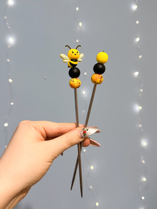 Biene - Stricknadeln/Amigurumi Sticks