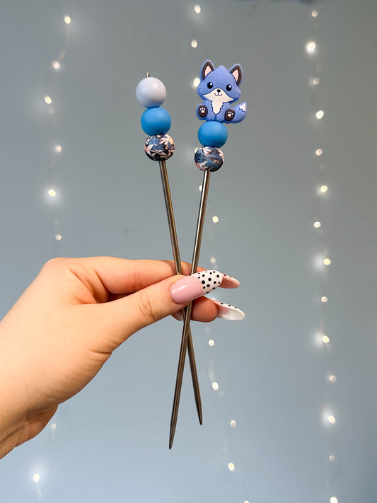 Blauer Fuchs - Stricknadeln/Amigurumi Sticks