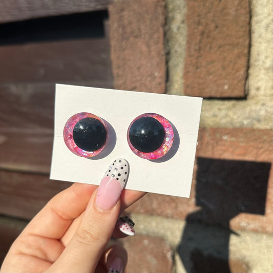 Rosenquarz Sicherheitsaugen 25mm