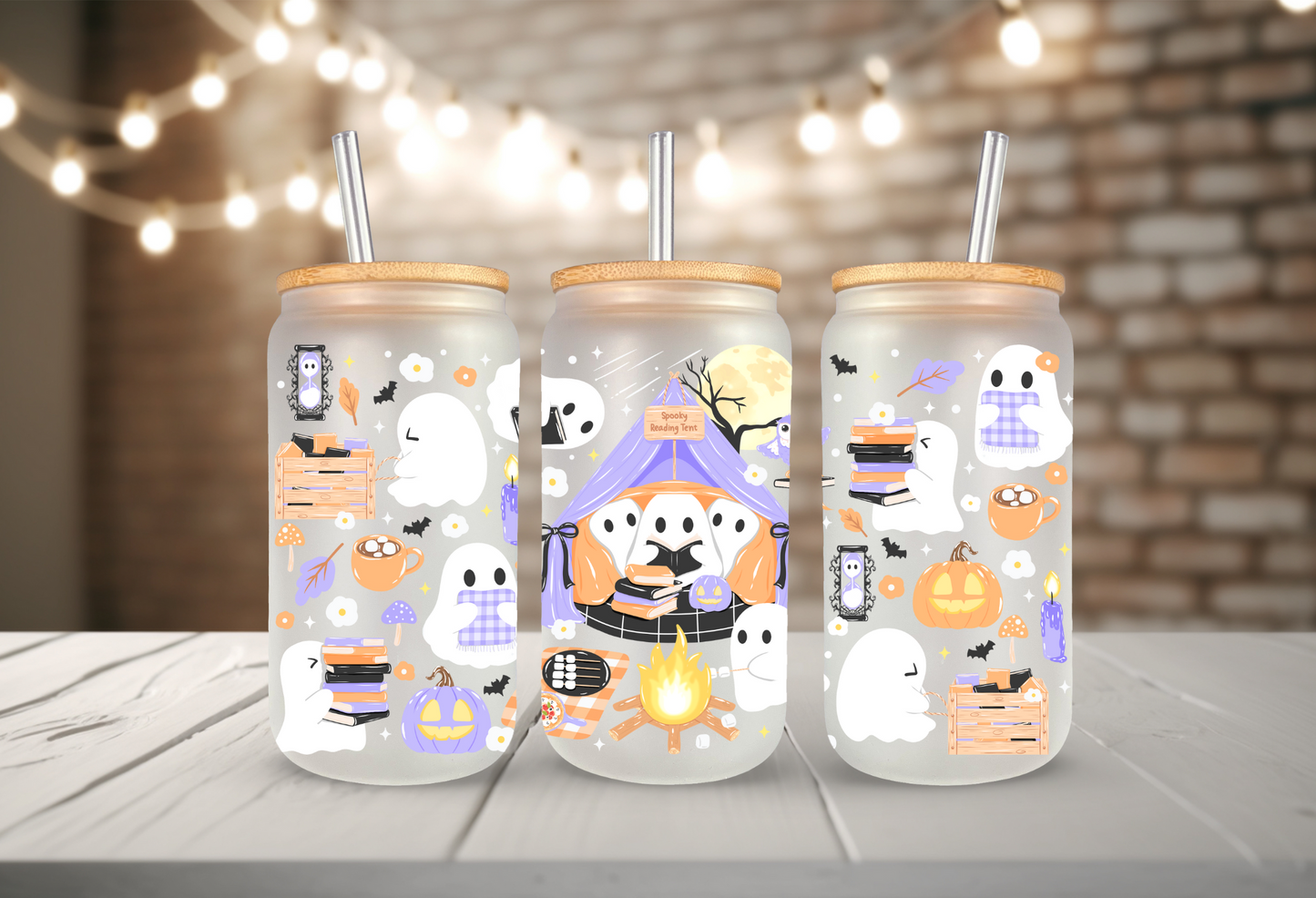 Ghosty Book Camping Glas