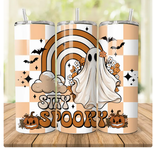 Retro beige Ghost Tumbler