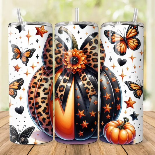 Butterfly Pumpkin Tumbler